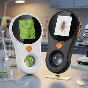 1080P Portable Digital Microscope Handheld USB 2-in-1 HD Camera with 10 LED Lights for iPhone Android PCB Inspection Coin Stamp Jewelry Science Lab Kids Learning Soldering Repair Tool Video Recording Coin Microscope Magnifier