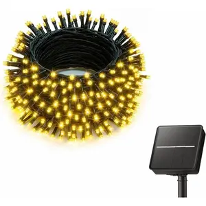 Brightown Solar String Lights Outdoor, 40FT 100 LED Solar Powered String Lights Waterproof with 8 Modes, Auto On/Off, Patio Lights for Outside Tree Garden Balcony Party Decor (Warm White)