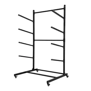 Indoor & Outdoor Compatible | Kayak, SUP & Surfboard Storage Rack – Heavy-Duty Design with Casters – Freestanding Structure – Perfect for Garage & Outdoor Storage