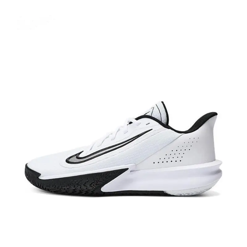 Nike Precision 7 White Black Stylish Comfortable Low Top Basketball Shoes Men's FN4322-101