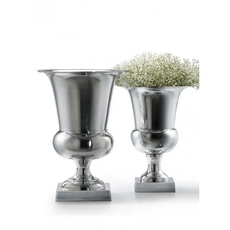 Large Polished Silver Vase