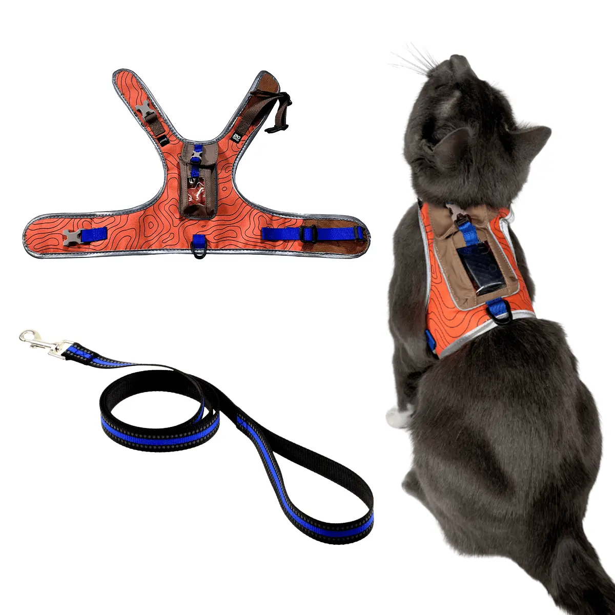 "The Pathfinder" Cat Harness with GPS Tracker Pocket - Powered by Tractive "The Pathfinder" Cat Harness with GPS Tracker Pocket - Powered by Tractive