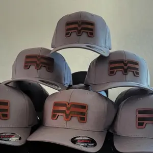 Your Logo Leather Patch Hats - Customizable Design with Logo Patch on Caps