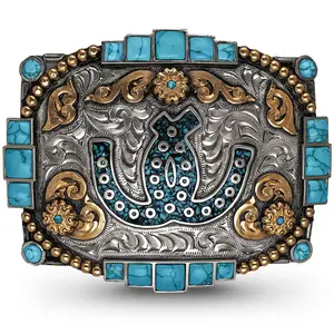 Southern Luck Buckle | Western Inspirational German Silver Buckle