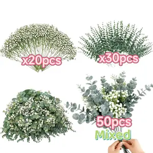 Artificial Gypsophila Flower Bouquet Artificial Fake Flowers Realistic Fake Baby Breath Home Decor Wedding Party Decoration