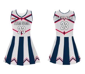 Custom Adult Youth Unisex Sleeveless Cheerleading Dress Bold Stripe