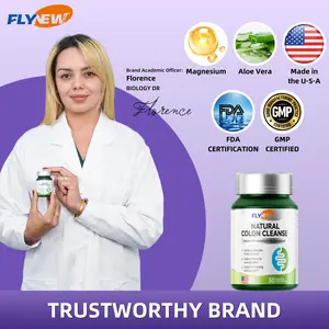 FLYNEW 15 Day Cleanse - Gut and Colon Support | Organic Ingredients - Magnesium | Relieves Occasional Constipation, Bloating & Gas - 30ct each bottle