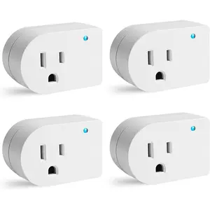 Single Surge Protector Plug, Grounded Outlet Wall Tap Adapter with  Light, 1 Outlet,245J/125V, ETL, White, 4Pack