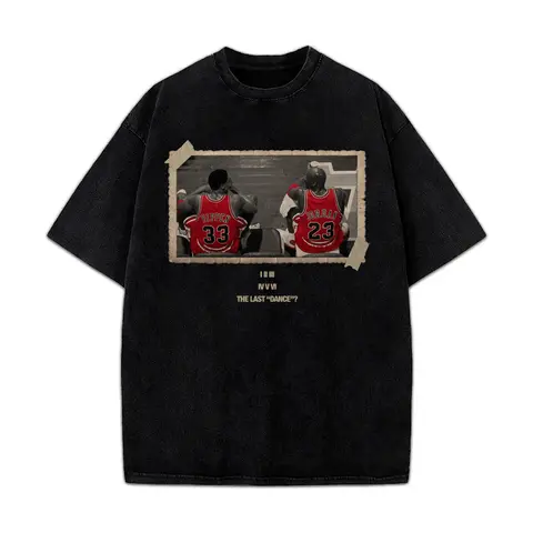 Chicago The Last Dance Vintage MJ & Pip T-Shirt Crewneck Cotton