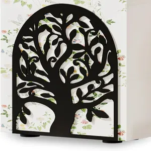 Black Metal Napkin Holder for Table,Napkin Holders for Paper Napkins with Sturdy & Quality Material, Cushioned Base, Unique Gifts