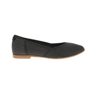 TOMS Womens Jutti Neat Knit Slip On Flats Casual - Black