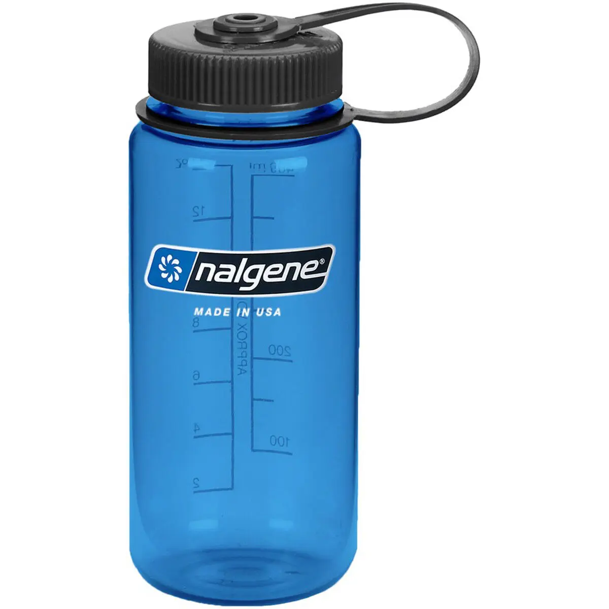 Nalgene 342699 16 oz Sustain Tritan Wide Mouth Water Bottle, Slate Blue & Black