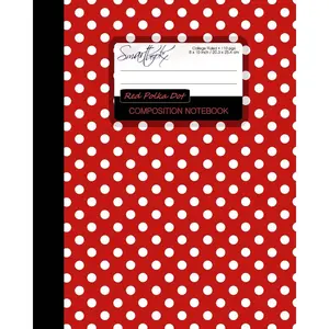 Red Polka Dot Composition Notebook: College Ruled Writing Journals for  / Teacher / Office / Student [  Bound * Large * Red and White ... (Contemporary Designs - Patterned Stationery) - Paperback