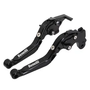 Benelli Universal CNC Brake & Clutch Levers for TRK 702/X 552/X 502/X Imperial 400 Titanium Alloy Adjustable Replacement Handlebars with Gear Lever Cover