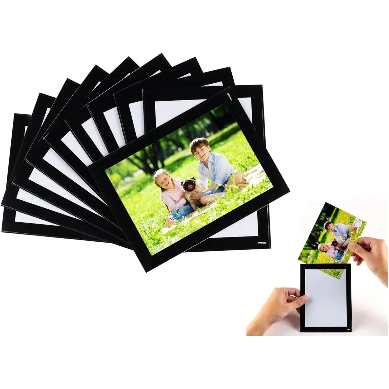 Picture Frames with Black Border(4"X6",10 Pack), Photo Frame Pockets/Postcard Holder,Decorations for home/office/school/Classroom/party