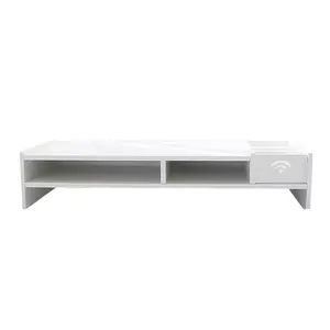 Computer riser shelf, office desktop elevation stand with drawer storage base, desktop monitor stand, Home Office Furniture