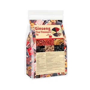 Men's Tea for Ginseng Maca Five Treasures Tea Wolfberry Suitable for Night Owls Restoring Body Men's Kidney Tea Six Precious Natural Herbal Tea Bags Relaxation Wellness Cleansing Inner Balance