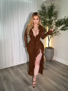 Delightful Caramel Maxi Dress