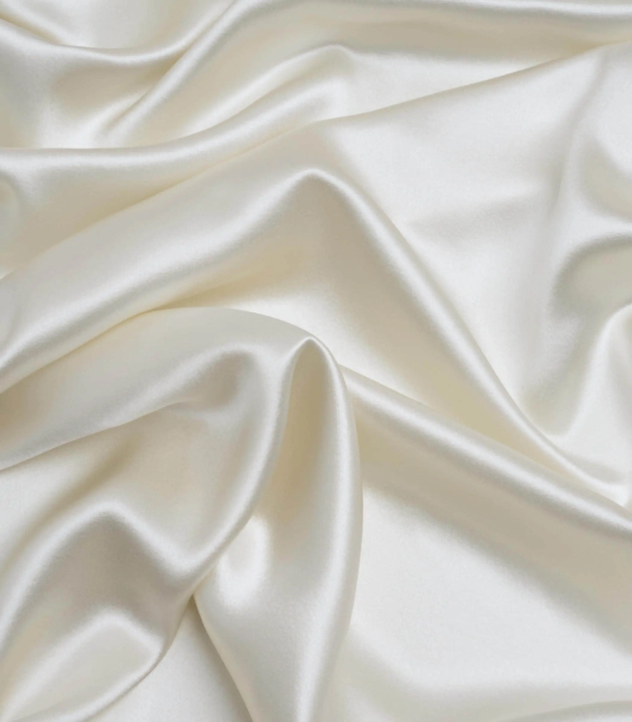 Cream Satin Silky Stretch Satin