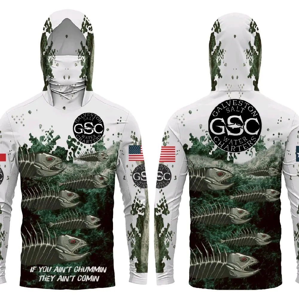 "Just Fish It” GSC Hooded Masked Performance Fishing Jersey – Whackin & Stackin Edition