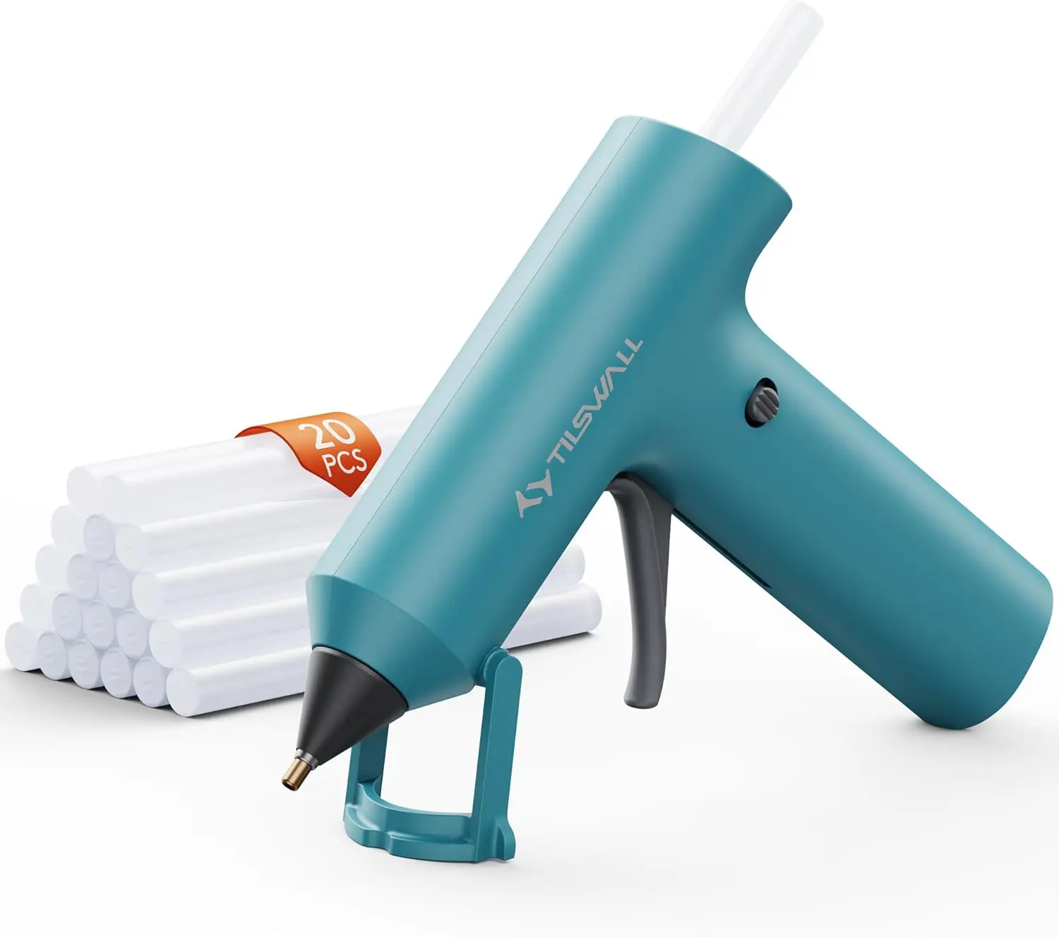 [Back to School] Tilswall Cordless Hot Glue Gun with 20 Glue Sticks 2000mAh Rechargeable Fast Heating Mini Glue Gun for Classroom DIY Dorm Decor and Crafts
