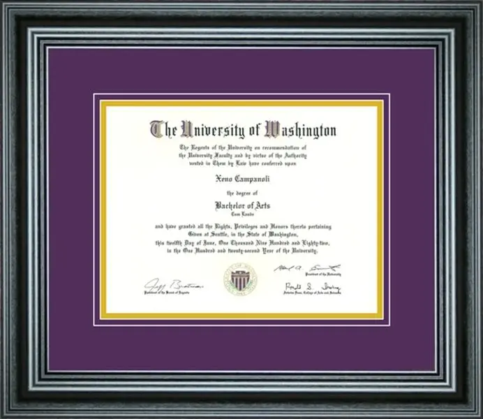 11x14 in. Wooden Cherry Diploma Frame, Single Glass Photo Frame for Diplomas, Home Decor Supply