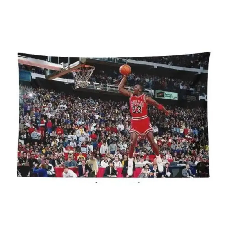 1987 Michael Jordan Slam Dunk Flag Iconic Moment Wall Flag Tribute Decor Tapestry Bedroom College Dorm Wall AthleteFlags Athlete Flags