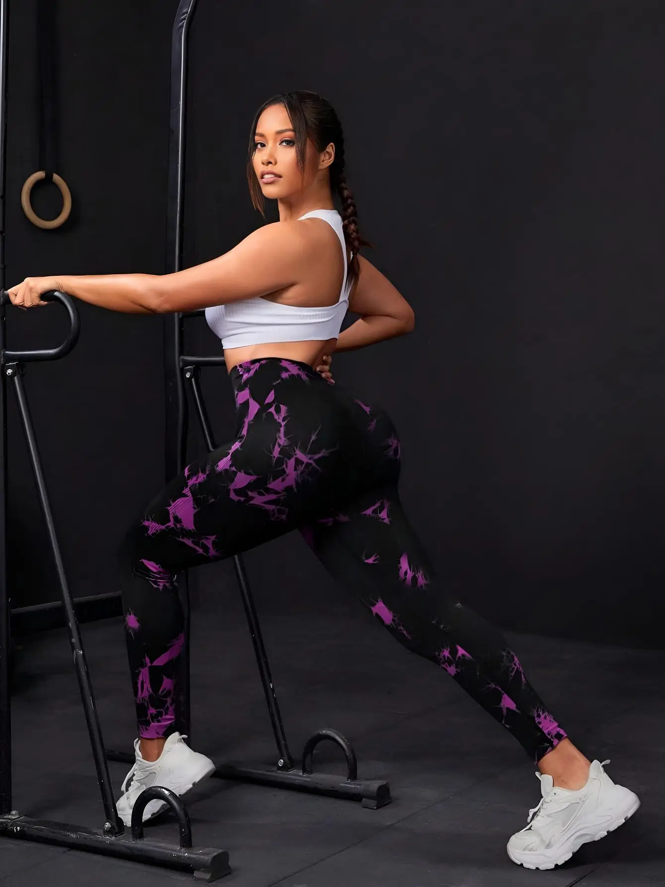 Women’s Tie Dye Print High Waist Gym Leggings, Breathable Seamless Soft Comfy Skinny Tummy Control Activewear Sportswear yoga cycling fitness Leggings