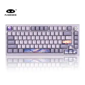 MageGee SKY81 Wireless mechanical keyboard Gasket Mounted keyboard, Creamy Sound , Hot-sawappable, RGB Backlit,  MageGee Customized Switches, Soft and bouncy feeling, Tri-mode connection, 75% layout Keyboards with 83 Keys for  Windows & Mac