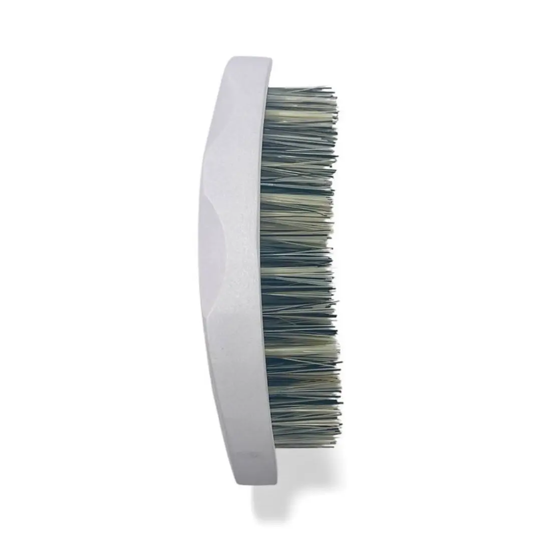 JIGGSAWMILLIONS Hard Wave Drop Brush with  Bristle Curved Brushes for Men and Women - White Wave Drop Mixed Tone Hard Bristles