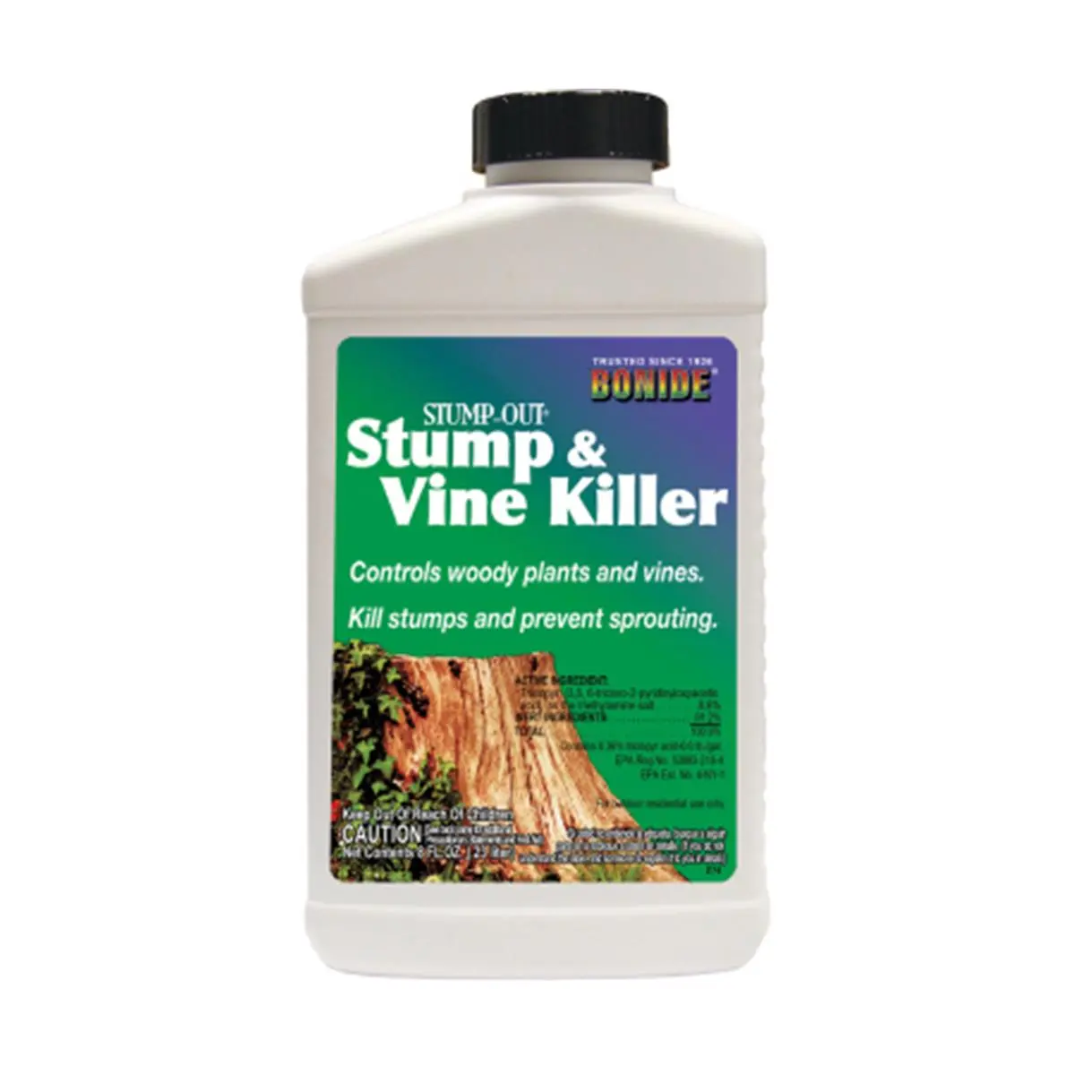 Bonide Permanent Concentrate Vine & Stump Killer, 8Oz, Complete Outdoor Solution That Kills Vines Including Kudzu, Kills Stumps, Vine And Stump Killer