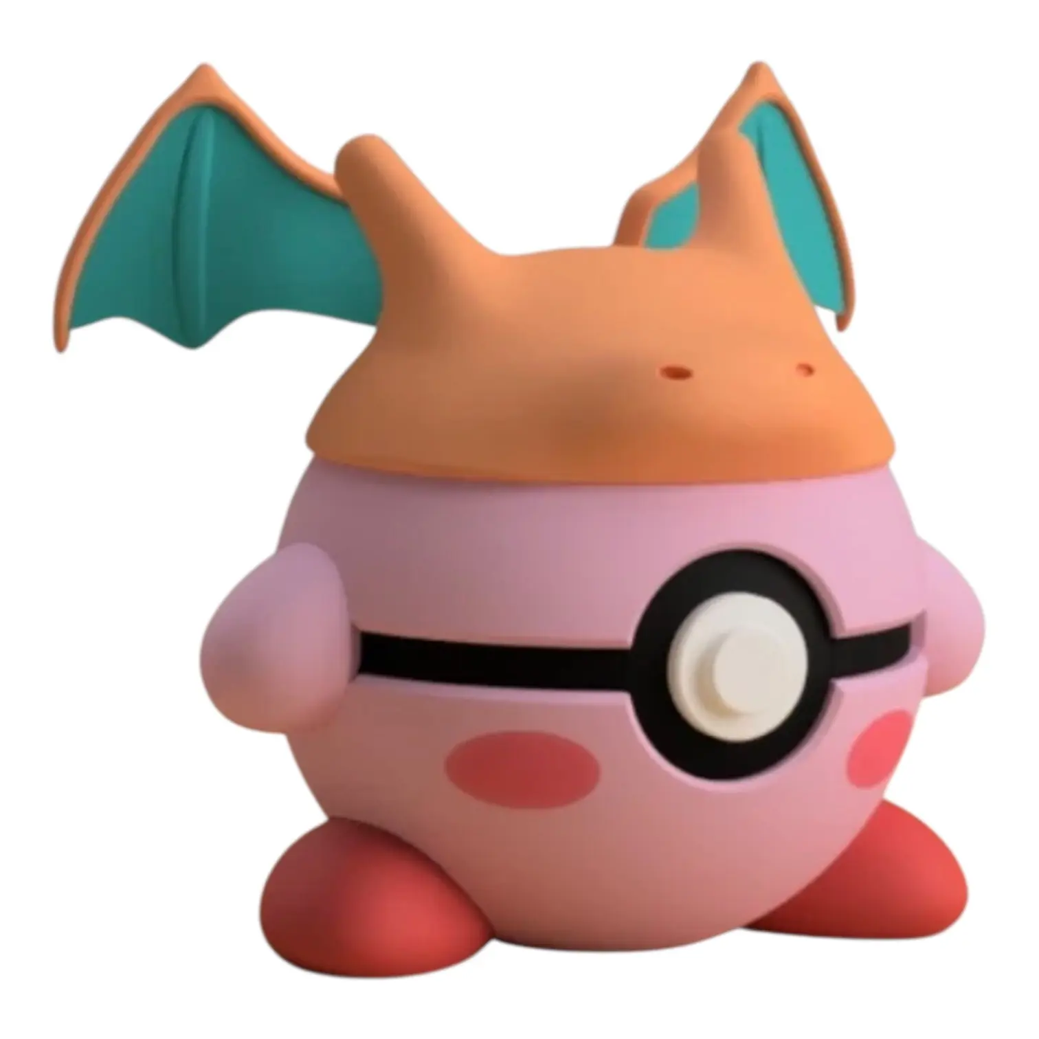 3D Printed Kirby-Charizard Hat Poke Ball-Inspired Collectible Home Decor Statue Figurine, Collectibles