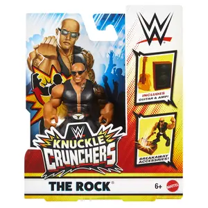 The Rock (with Black Vest) - WWE Knuckle Crunchers 4 Mattel WWE Toy Wrestling Action Figure