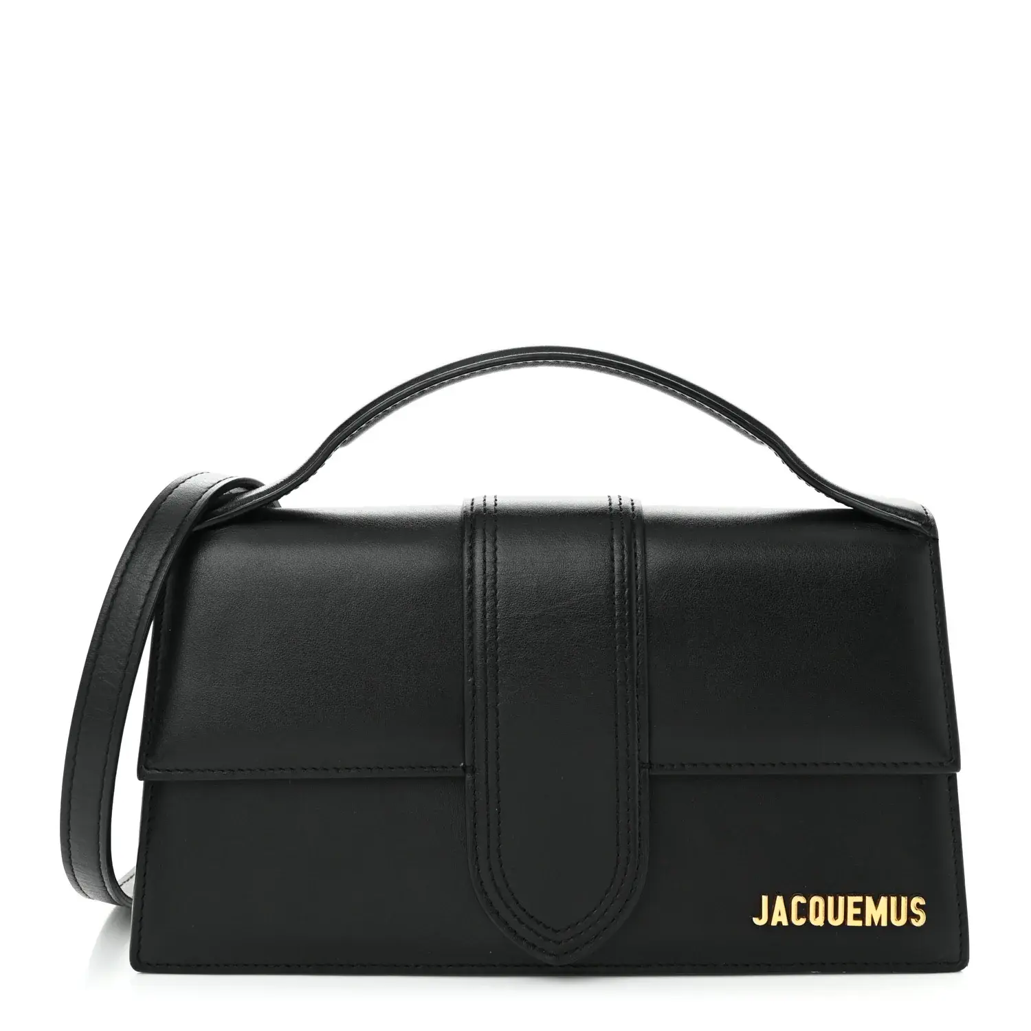 Pre-owned jacquemus Leather Shoulder Bags Smooth Calfskin Le Grand Bambino Black