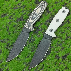 High Hardness Fixed Blade Knife G10 Handle Outdoor Camping Utility Tool Knives with Kydex Sheath Men Gifts