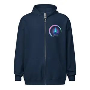 InterExistence Zip Hoodie - Navy with Rainbow Logo
