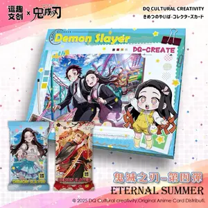 DQ Cultural Creativity Demon Slayer Wedding DQ 4 Eternal Summer Standard Booster Box Set Includes 12 Packs & 1 Promo Card Sealed Trading Card Box