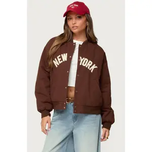 Edikted Women's Big Apple Oversized Bomber Jacket