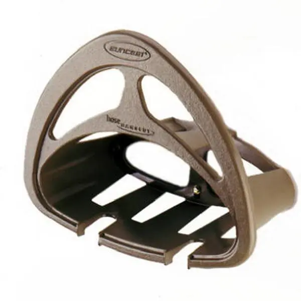 Suncast HH150 Wall Mount Garden Hose Hanger - Taupe, 150Ft Capacity, Outdoor Space-Saving, Compatible with Flexible Tubes & Garden Hose Nozzles, Garden Hose Nozzle