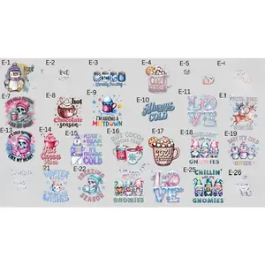 Winter Sarcasm DTF Transfers - Collection E-1 to E-26 Featuring Hot Chocolate, Cold Season, and Gnomes Designs