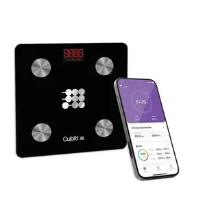 Cubitt Smart Scale: Comprehensive Body Metrics Analysis, Metabolism Insights, Muscle & Bone Health Tracking, Seamless Wireless Sync, High-Resolution Display Healthcare Weight Scale