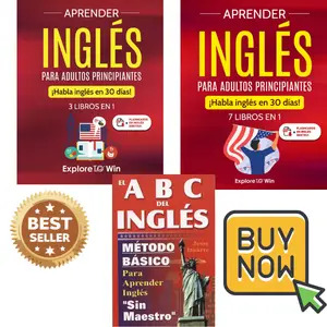 ABCs del Inglés + 7 libros en 1 + 3 libros en 1: Método básico para aprender sin maestro y hablar inglés en 30 días (Spanish Edition)