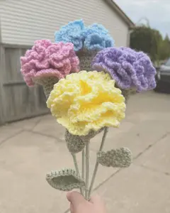 Crochet Carnation Flower Crochet Carnation Flower