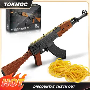 TOKMOC Rubber Band Classic Mechanical Drive Series Model Toy STEM Building Block Set,Playable DIY Rubber Band Assembling Toy,Collecting Building and Gifting Model for Outdoor Game Toy Lovers,For Aged 12 and Above,Stress Relief Toy