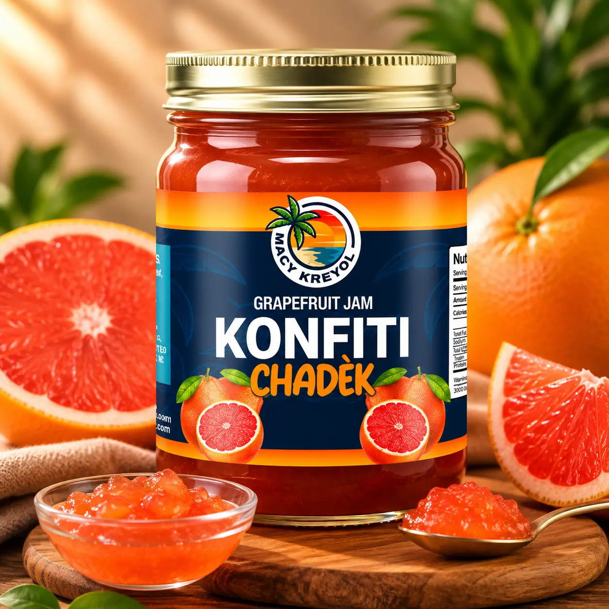 MacyKreyol Konfiti Chadèk – Haitian Grapefruit Jam