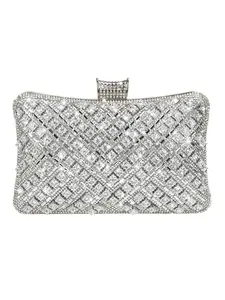 Women's Elegant Rhinestone Decorated Evening Bag, Exquisite Trendy Chain Strap Clutch Bag, Fashionable Bag for Party Decoration