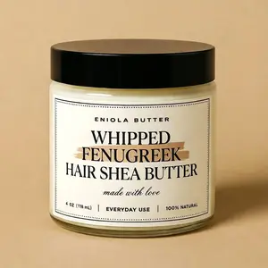 Eniola Whipped Fenugreek Hair Shea Butter 100% Natural for Hair Care Ideal for Styling with Avocado Oil & Shea Butter