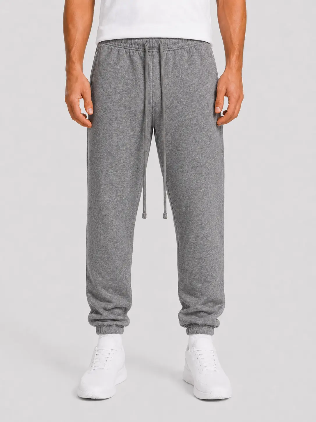 Unisex Cuff Hem Full-Length Sweatpants - Clean Look, Elastic Waist, Clean Design, Casual Wear, Streetwear Loungewear Sports Bottoms