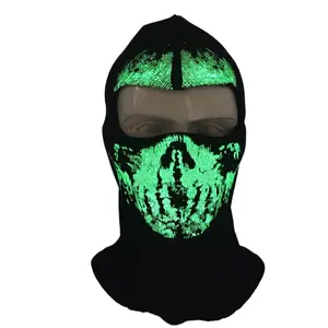 Luminous Riding Skull Mask CS Hood Deadpool Peripheral Thermal Mask Funny Halloween Spooky Glow-in-the-Dark Balaclava for Female