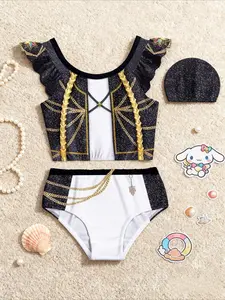 Kpop Girls Swimsuit + Shorts Set, Cute All Season Fashion, Perfect Gift for Girls, Spring Summer, Swimwear sets